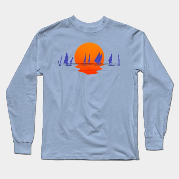 Windsurfers Long Sleeve T-Shirt by StonedWorks